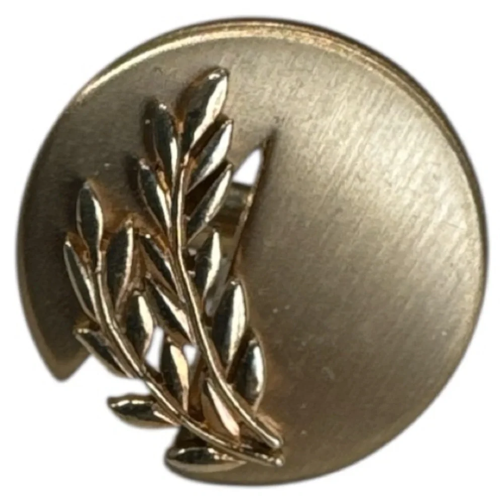 SWANK Vintage Gold-Tone Cufflinks Wheat Stalk Design